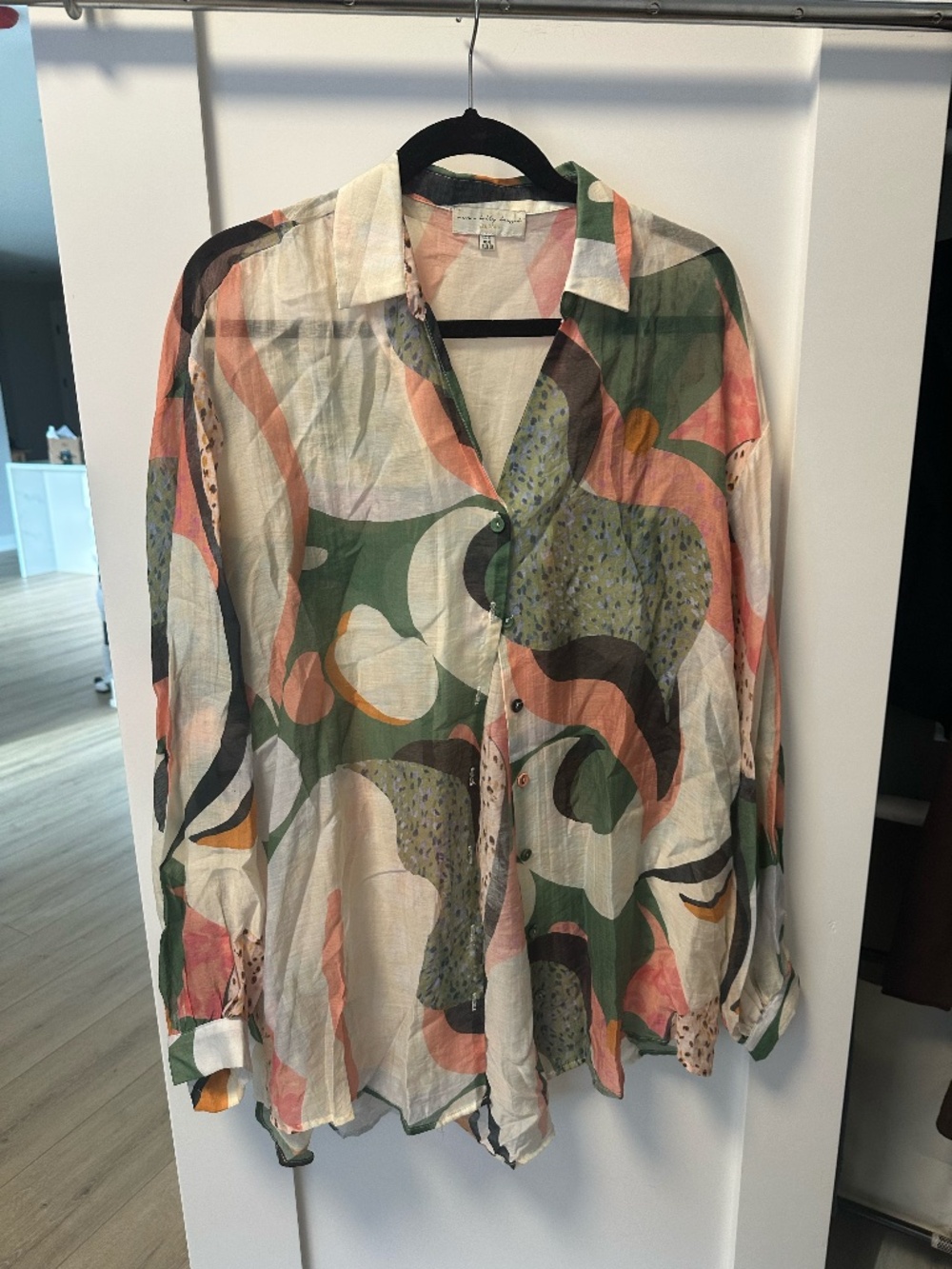 Never Fully Dressed Oversized Shirt in Multi Color Size US 6